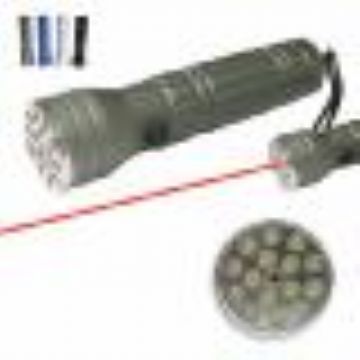 Led Flashlight  With Red Laser