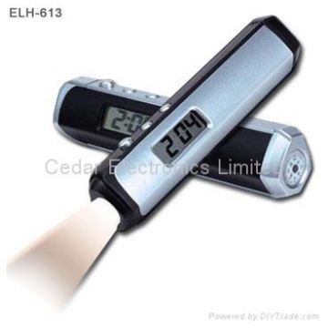 Led Torchlight With Lcd Clock &Amp; Compass