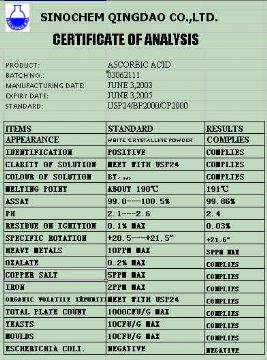 Vitamin C/Ascorbic Acid(Key Product)