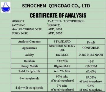 D-Alpha Tocopherol
