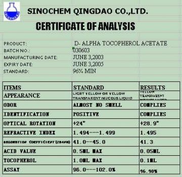 D-Alpha Tocopherol Acetate