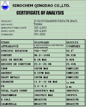 D-Glucosamine Sulfate 2Nacl