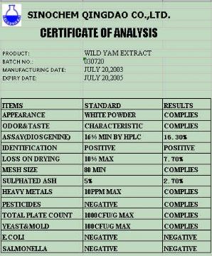 Wild Yam Extract