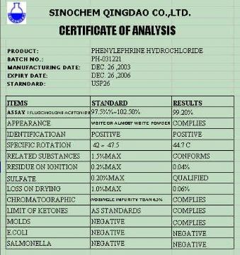 Phenylephrine Hydrochloride