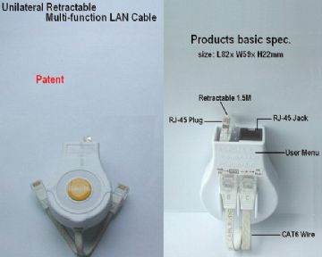 Unilateral Retractable Lan Cable