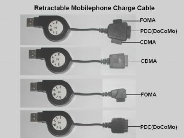 Unilateral Retractable Mobile Phone Charge Cable