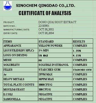 Dong Guai Root Extract