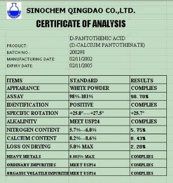 D-Calcium Pantothenate