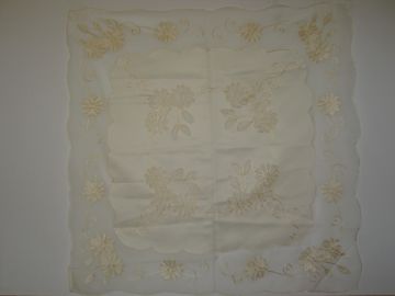 Chain-Embroidery Table Cloth