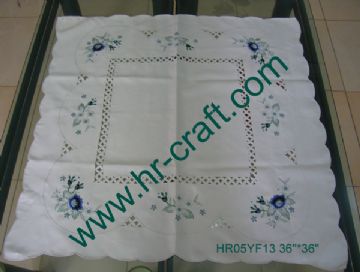 Embroidery And Cutwork Table Cloth