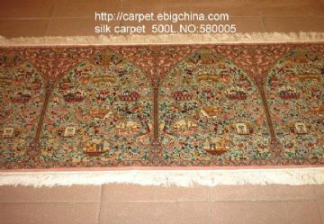 Handmade Pure 100% Silk Art Carpet(High Lines Natural Silk Carpet In The China )