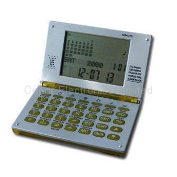 Pocket Calendar Clock With Databank Calculator