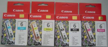 Canon Bci-6Ebk /C / M / Y Inkjet Cartridges