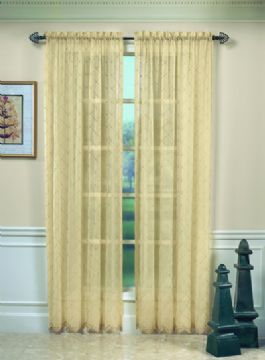 Embroidery Voile Window Curtain