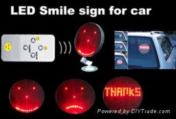 Led Smile Sign For Car