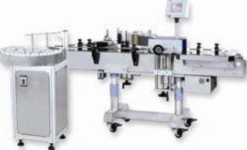 Round Bottle Labeling Machine With Feeder Table